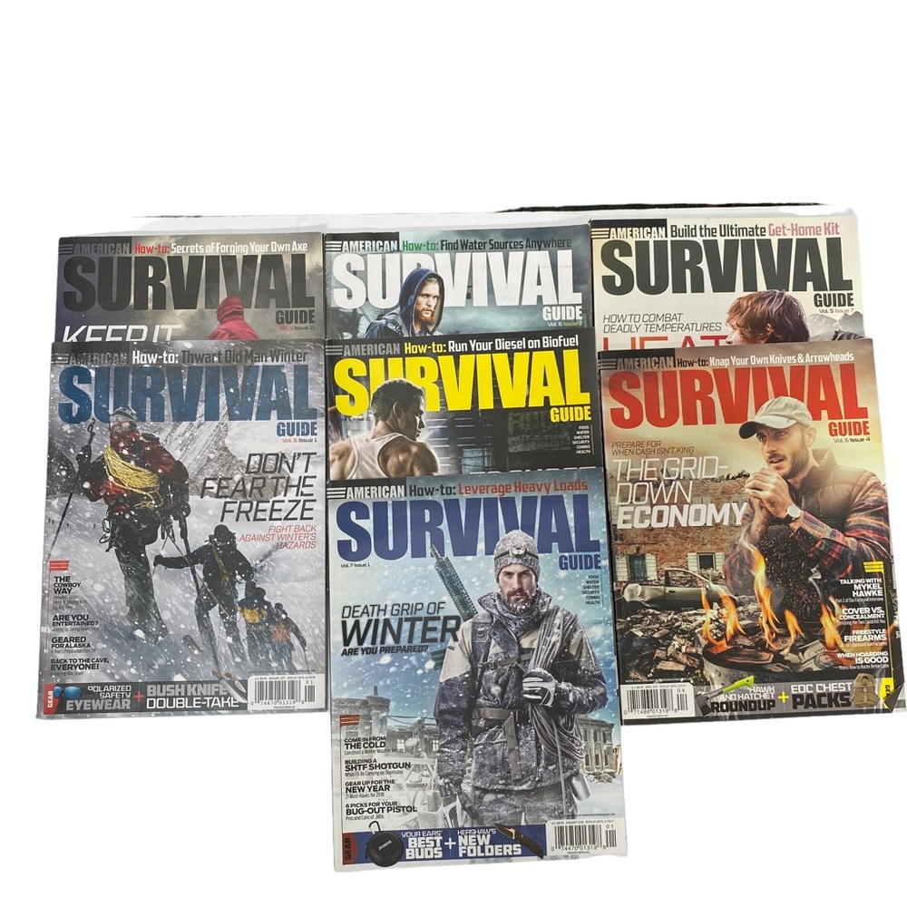 Lot of 7 American Survival Guide Magazine Prepper Prepping Off Grid Survivalist